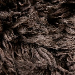 Hnedý nadýchaný vlnený koberec Fluffy rug espresso - 200*300 cm