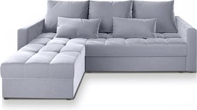 AKCIA Svetlosivá rozkladacia rohová pohovka ZENOVA 220x140 cm, obojstranná II. akosť