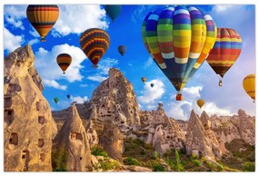 Obraz - Teplovzdušné balóny, Cappadocia, Turkey. (90x60 cm)