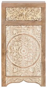 furniture-nabytek.cz - Masívna kúpeľňová spodná skrinka Delhi z mangového dreva, lakovaná, hnedá – 43×30×80 cm