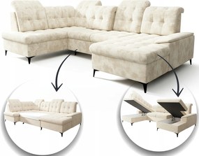 Veľký Rohový Rozkladací Roh 343 X 210 CM, Nastaviteľný Skladová Ponuka Sofia