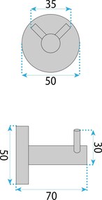 Rea Leo, kúpeľňový 2-háčik na uteráky, zlatá lesklá, REA-88042