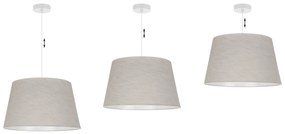 Závesné svietidlo Len, 1x svetlobéžové textilné tienidlo, (fi 44 cm), w