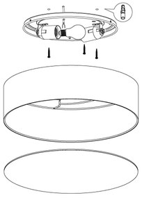 Eglo 97575 - Detské stropné svietidlo RUFFO 2xE27/40W/230V