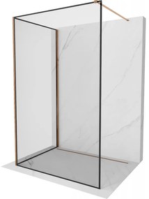 Mexen Kioto sprchová stena Walk-in 110 x 110 cm, čierny vzor, ružové zlato - 800-110-212-60-70-110