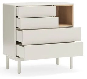Krémovobiela komoda 90x90x40 cm Corvo – Teulat