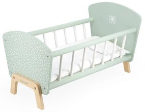 Drevená postieľka pre bábiku s perinkou a vankúšikom - Zen