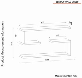 Regál Jenika White, 2 ks
