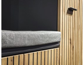 Botník Mablo F (antracit + dub artisan + čierna). Vlastná spoľahlivá doprava až k Vám domov. 1097705