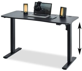 Elektrický polohovateľný písací stôl MANUEL čierny carbon