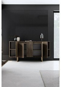 Skrinka Luxe Walnut and Gold