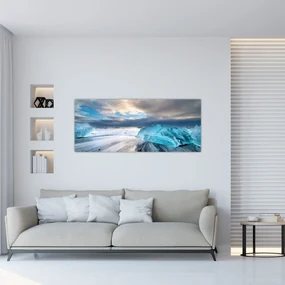 Obraz - Diamantová pláž (120x50 cm)