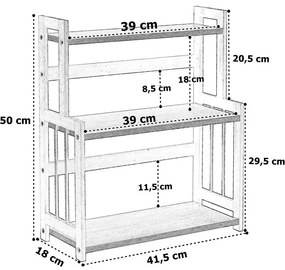 Kuchynská polica CEZAR čierna