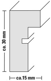 Hama rámček drevený Galéria Kopenhagen, čierna, 25x55 cm/ 3x 13x18 cm