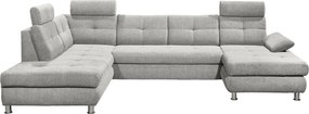 XXXLutz SEDACIA SÚPRAVA, textil, strieborná MID.YOU - Sedačky - 002220029606
