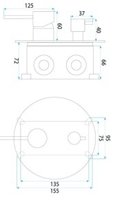 Rea Lungo Diamond, podomietkový sprchový set s dažďovou hlavovou a ručnou sprchou, medená lesklá, REA-P5657