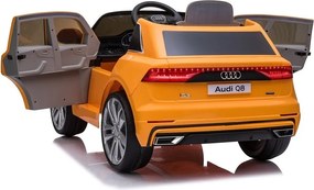 LEAN CARS Audi Q8 batéria auto JJ2066 žltá lakovaná