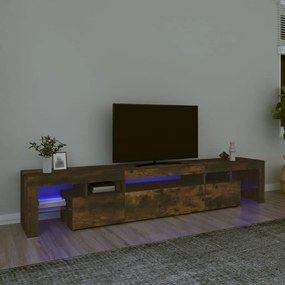 TV skrinka s LED svetlami dymový dub 215x36,5x40 cm 3152799