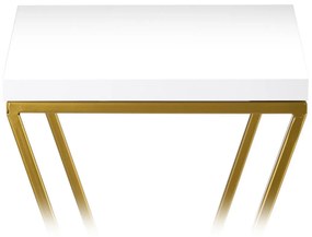 Květinový stojan LOFT 70 cm zlatý/bílý