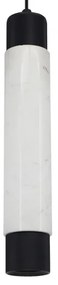 Luster na lanku MARBLE WHITE/BLACK 1xGU10/8W/230V
