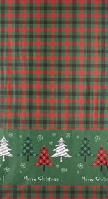 VIANOČNÝ ZATEMŇOVACÍ ZÁVES NA KRÚŽKOCH FELIKS 140X250 CM VZOROVANÁ