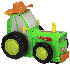 KIK RC skákajúci a tancujúci traktor s prívesom, diaľkovo ovládaný, zelený