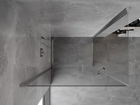 Mexen Mist-B Duo, 2-krídlový výklopný sprchový kút 85 x 75 cm, číre sklo, chrómový profil, 8A2-085-075-01-00