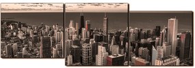 Obraz na plátne - Mrakodrapy v Chicagu - panoráma 5268FE (120x40 cm)