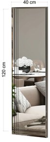 Zrkadlo Trio Transparent 40 x 120 cm