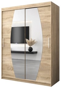 Šatníková skriňa 150 cm Eclipse (dub sonoma + dub sonoma). Vlastná spoľahlivá doprava až k Vám domov. 1063412