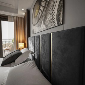 Dizajnová manželská posteľ TIFF 180x200 Farba: Čierna, Veľkosť: 160 x 200 cm