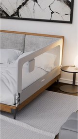 Bezpečnostná zábrana na posteľ Cover 30 biela / sivá 200 cm