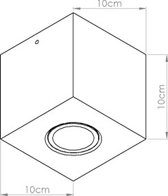 Stropné svietidlo Quad, 1x olivovo zelené betónové tienidlo