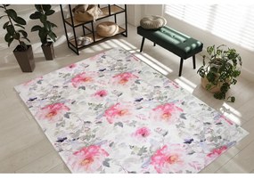 Ružový/slonovinový prateľný koberec 80x150 cm Pink Garden – Vitaus
