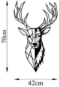 Nástěnná kovová dekorace Red Deer 2 černá