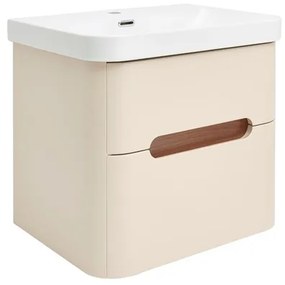 Kúpeľňová skrinka s umývadlom SAT Fusion 57,5x53x45 cm pieskovo-béžová matná SATFUSION260BEU, 1 ks