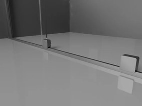 Mexen Velar, posuvné sprchové dvere do otvoru 100 cm, 8mm sklo námraza, brúsený grafit, 871-100-000-31-95