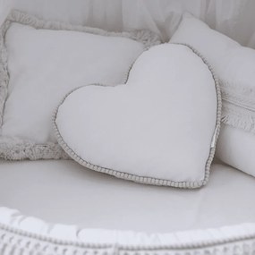 Boho štvorcový vankúš s rámom vanilka + vanilka 40x40 cm