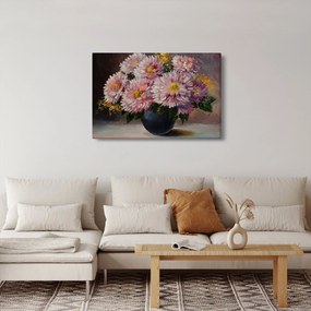 Obraz - Olejomaľba, Kvety vo váze (90x60 cm)