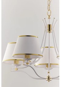 Jupiter 2084 - Závesný luster SAMBA na reťazi 5xE27/15W/230V biela/zlatá