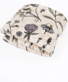 Deka mikroplyš Exclusive 150 × 200 cm – Herbár béžovej