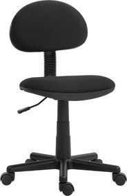 HOMCOM Ergonomická kancelárska stolička, výškovo nastaviteľná otočná stolička, elastická tkanina, čierna | Aosom