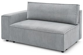 Svetlosivý menčestrový modul pohovky (ľavý roh) Nihad modular – Bobochic Paris