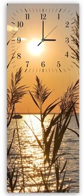 Gario Hodiny na stenu Trstina pri západe slnka Rozmery: 40 x 118 cm