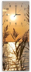 Gario Hodiny na stenu Trstina pri západe slnka Rozmery: 40 x 118 cm