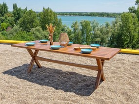 Norwick teak Faro grey-wash stolová zostava