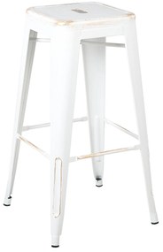 Sada 2 oceľových barových stoličiek 76 cm bielo zlatá CABRILLO Beliani