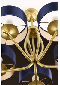 Jupiter 2114 - Luster na tyči KASZMIR 5xE27/15W/230V modrá/zlatá