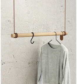 Nástenný vešiak z dubového dreva v prírodnej farbe 80 cm Swing M – LIND DNA