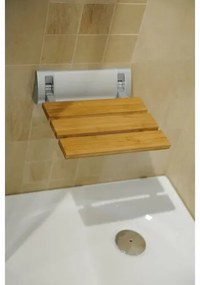 AQUALINE AE236 sklopné sedátko do sprchového kúta 32 x 32,5 cm, bambus